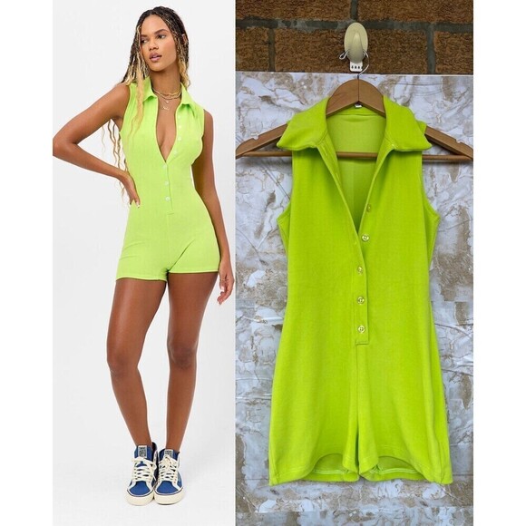 Frankie's Bikinis Pants - Frankies Bikinis Jane Terry playsuit romper XS